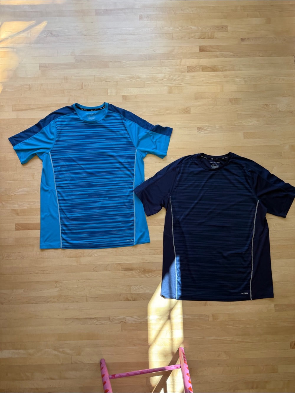 tek gear Men's Short Sleeve Performance Tees in Bright Blue and Navy